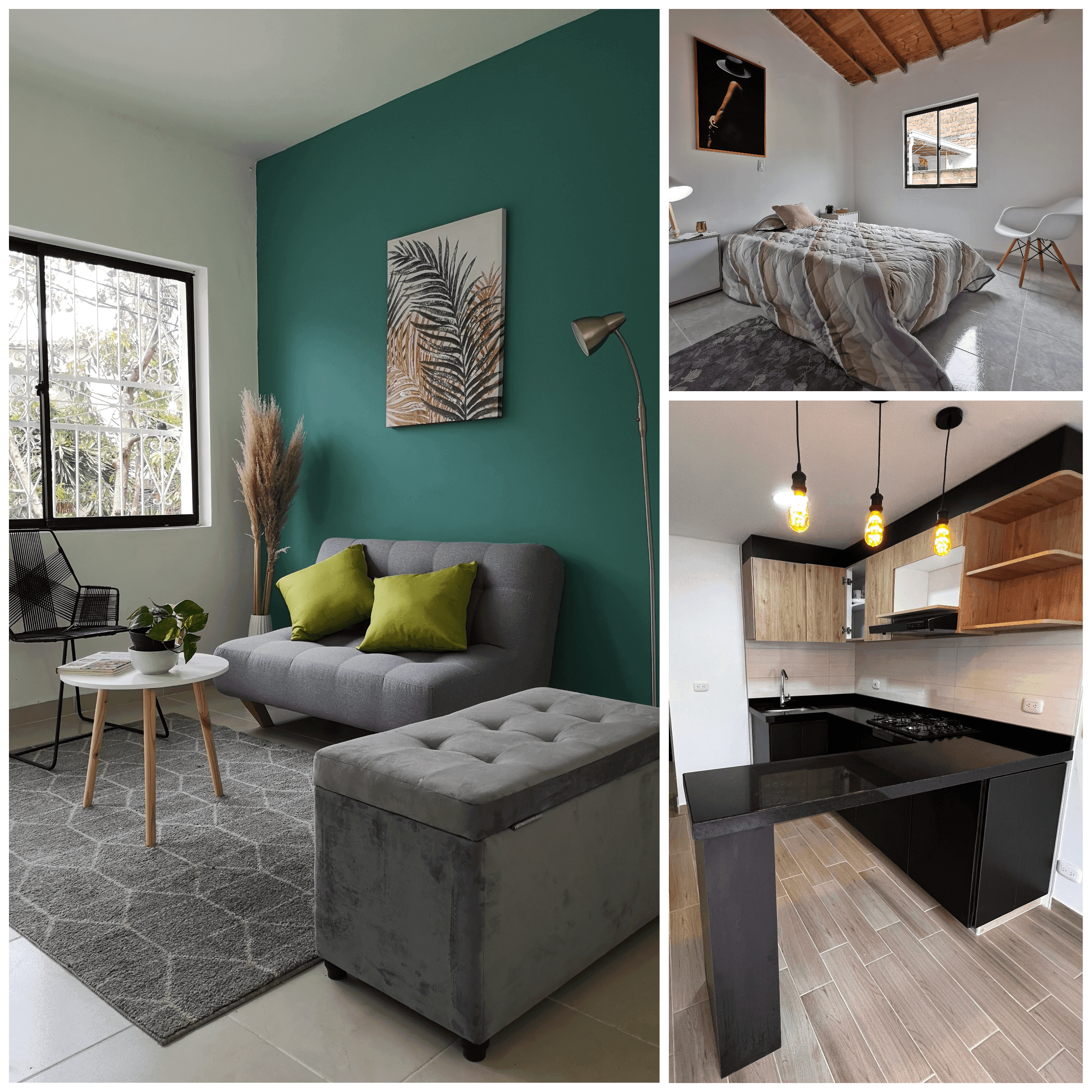 3 imagenes de interiories de edificio